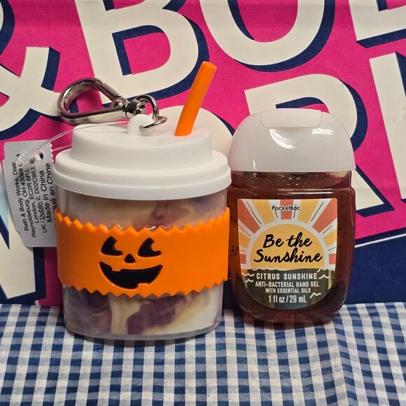 BBW Pumpkin Milkshake Latte Pocketbac Holder & Be The Sunshine Refill - Picture 1 of 2